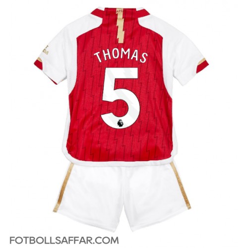 Arsenal Thomas Partey #5 Hemmadräkt Barn 2023-24 Kortärmad (+ Korta byxor)